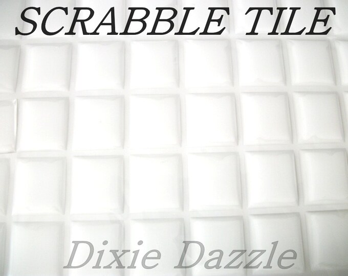 40 Scrabble Epoxy Stickers, Size 18x.20 Mm, .75x.83 Inch Rectangle