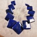Graduated strand, Lapis bead set, lapis lazuli, diagonally drilled beads, bead destash, gem strand, blue beads, navy blue, overlapping beads