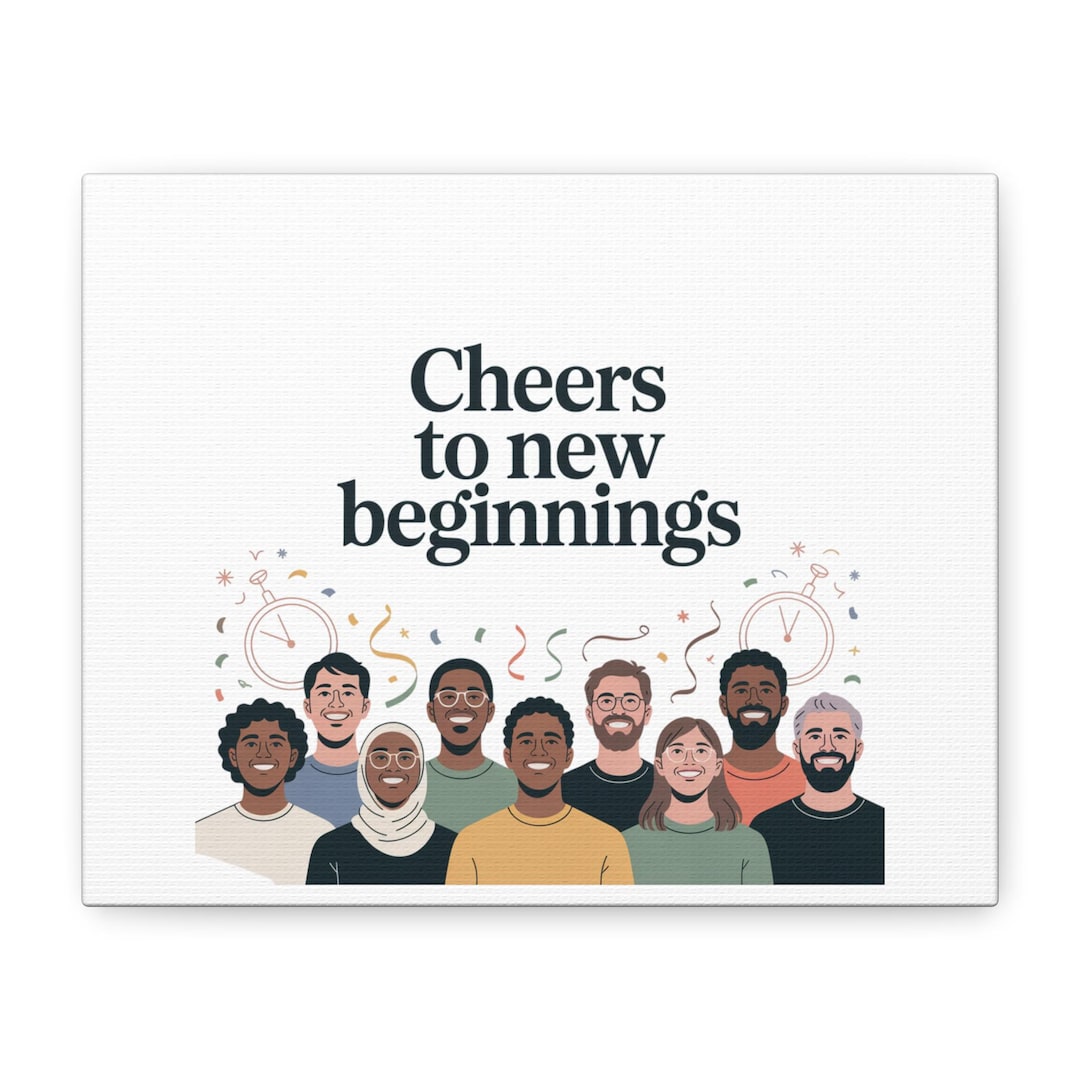 Cheers to New Beginnings Canvas | 2026 Goals, New Year Motivation - Etsy