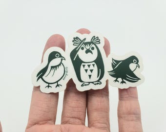 Bird Sticker - Original Vinyl Linocut Sticker