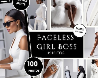 Luxury White Stock Photos: Black Women, 100 MRR Images