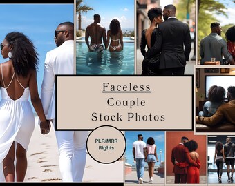 Melanin Couple Faceless Stock Photos & Videos: PLR Reels Bundle
