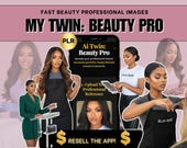 Beauty AI Twin App PLR, AI Beauty Image Generator, White Label Ai App, Salon Content Creator Tool, Faceless Beauty Brand Kit