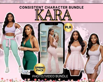 Kara AI Avatar Photo & Video Bundle • Consistent Baddie Twin (Digital Download)
