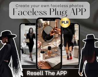 Faceless Photo AI App | PLR Resell Rights (Digital Download)