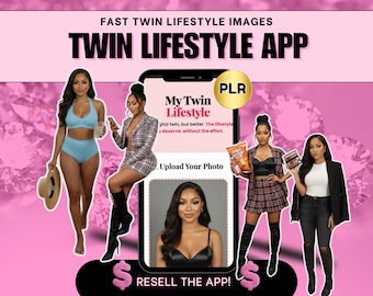 Twin AI Image Generator App (PLR) – My AI Twin Lifestyle | Create Stunning Lifestyle Shots of Your Digital Twin