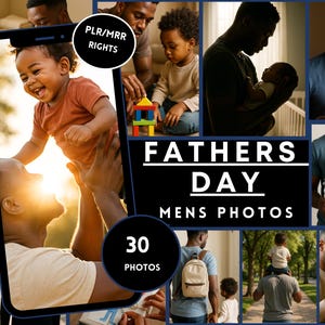 Black Fatherhood Stock Photos: Melanin Men Lifestyle Images (MRR) (Digital Download
