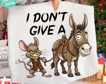 Me importa un bledo el sarcasmo PNG, Burro gracioso PNG, Clipart humorístico PNG, Diseño de camisetas divertidas de tendencia Descarga digital Clipart Sublimación