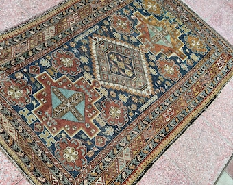 4x6 antiek Kaukasisch tapijt