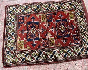 3x4 Vintage Turkish Square Rug