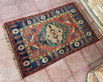 4x6 Vintage Turkish Multicolor Rug