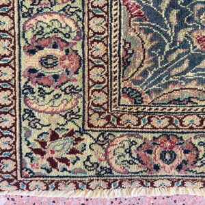 3x4 Handmade Small Floral Persian Rug, Oriental Small Green Rug, Vintage Small Area Rug, Wool Rug 3x4 image 5