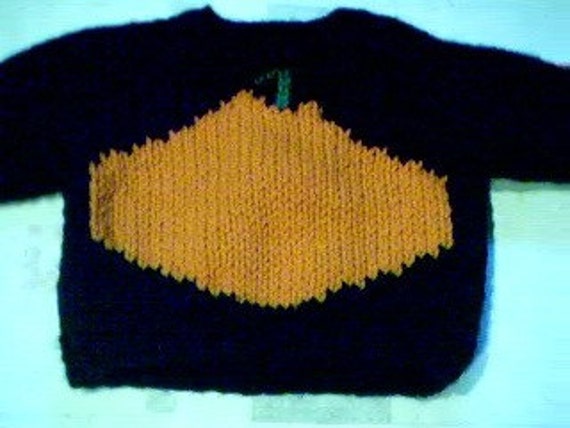 Handmade Halloween Pumpkin Sweater for 17-18 inch Build A Bear