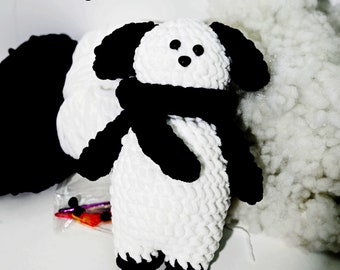 Handmade Plush Puppy Crochet Kit, Make Your Own Kits ,Beginner Animal Kit, Beginner Craft Projects, Comes with Tutorial