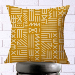 African Tribal Culture Pillow Cover 18x18, Black Art Pillow Cover, African Pillow Cushion, , Afrocentric Home Decor