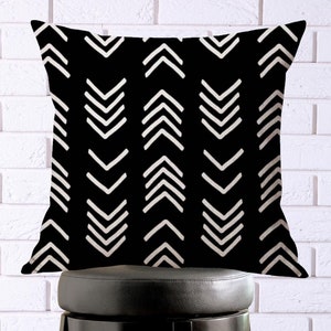 African Tribal Culture Pillow Cover 18x18, Black Art Pillow Cover, African Pillow Cushion, , Afrocentric Home Decor