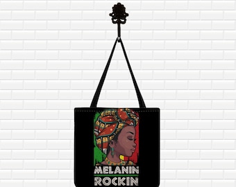Black Queen Tote Bag, Afro Tote Bag Purse, African American Gifts, Afrocentric Tote Bag, Black Woman Gift