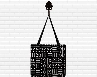 African Tribal Print Tote Bag Purse, Gift for Mom, Black Lady Afro Tote Bag Purse, African American Gifts, Afrocentric Tote Bag,
