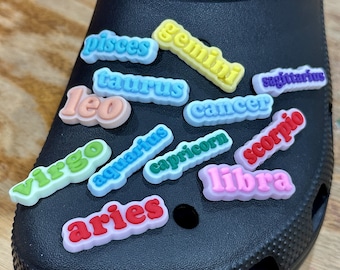Zodiac Shoe Charm, Astrology  Shoe Charms, Shoe Decoration