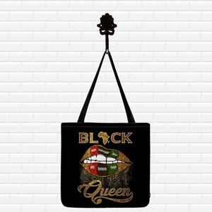 Black Queen Tote Bag, Afro Tote Bag Purse, African American Gifts, Afrocentric Tote Bag, Gift for her, Gift for Mom, Gift for Girlfriend