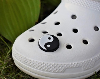 Ying Yang Sign Shoe Charm, Shoe Beads, Shoe Accessories, Shoe Supplies