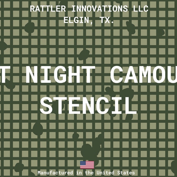 Desert Night Camouflage Reusable Spray Paint Stencil