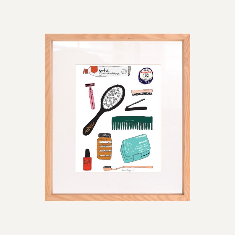 Toiletries Fine Art Print. Original illustration A4/A3 image 4