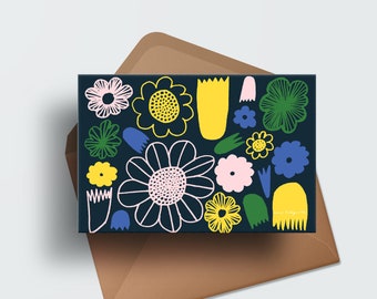 Flora - Greeting Card (blank). Made in Melbourne.