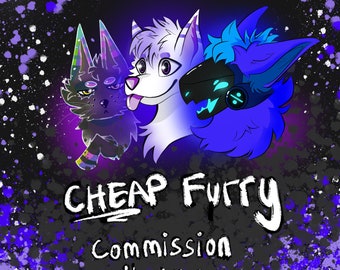 CHEAP! Furry Fursona Art Commission - Headshot