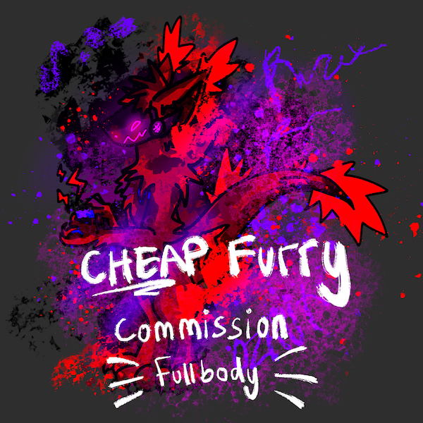 Fullbody Furry Fursona Art Commission - Cheap!