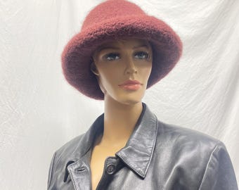 Felted Hat, Seller Designed and Created; Faux Fur Trim  display picture 1