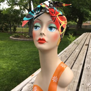 Rockabilly Hair Tie Retro Self Hair Tie Scarf Bow Hair Tie | Etsy