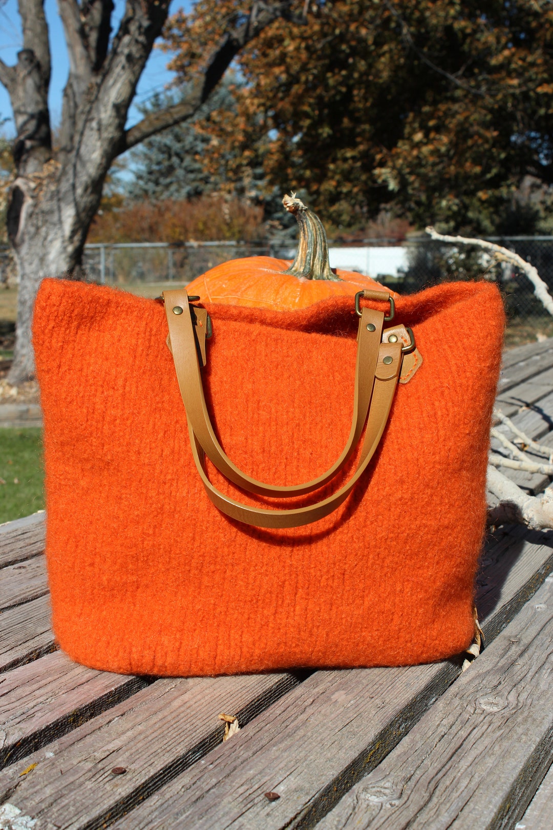 Knit Felted Handbag Hand Knit Handbag Felted Handbag Bright Etsy