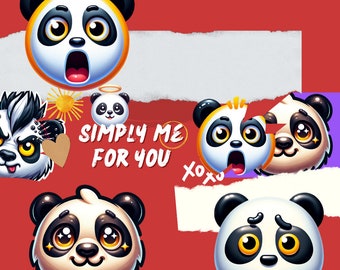 40 Panda Emotes / Emotes for Twitch, Discord Emote,Whatsapp Emote / Panda Emoji / Emote Bundle, Emotes For Streamer / Stickers