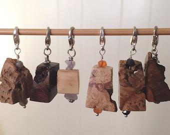 Wood and Semi Precious Stone Progress Keepers/Charms