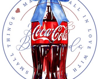 Coke bottle with bow