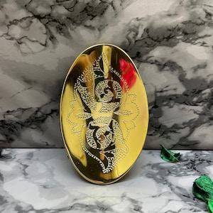Golden Elegant Unlacquered Brass Soap Dish: Authentic Handcrafted Soap Holder