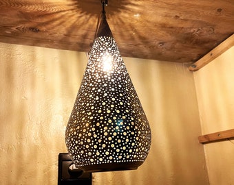 Enchant Your Space with Exotic Opulence: Hanging Brass Lamp Shade Lights Decor Light Moroccan Brass