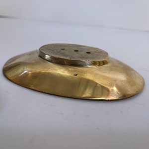 Vintage Elegance: Unlacquered Brass Soap Holder & Bathroom Accessories zdjęcie 4