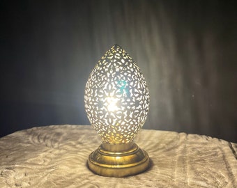 Handmade Moroccan Gold Bedside Table Lamp