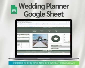 Wedding Planner Spreadsheet Digital Wedding Planning Wedding Budget Worksheet Wedding Checklist Guest List Google Sheets Template Wedding