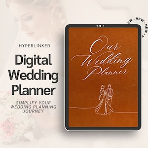 Digital Wedding Planner Tablet Digital Hyperlinked Wedding Budget template Planner Organizer goodnotes Tablet Wedding Checklist template zdjęcie 1