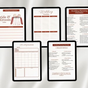 Digital Wedding Planner Tablet Digital Hyperlinked Wedding Budget template Planner Organizer goodnotes Tablet Wedding Checklist template image 8