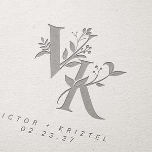 Modern wedding Monogram, Premade Logo Design, Wedding Couple Logo, Minimalist Wedding Monogram, Initial Logo, Elegant wedding monogram