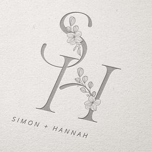 Modern wedding Monogram, Premade Logo Design, Wedding Couple Logo, Minimalist Wedding Monogram, Initial Logo, Elegant wedding monogram