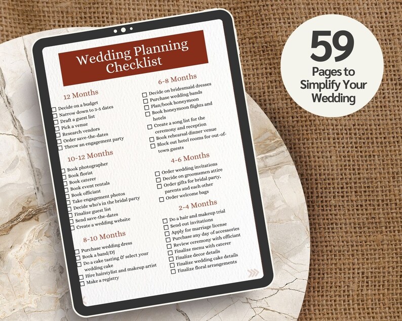 Digital Wedding Planner Tablet Digital Hyperlinked Wedding Budget template Planner Organizer goodnotes Tablet Wedding Checklist template image 5