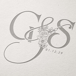 Modern wedding Monogram, Premade Logo Design, Wedding Couple Logo, Minimalist Wedding Monogram, Initial Logo, Elegant wedding monogram