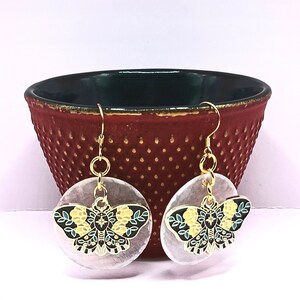 Yellow Butterfly Earrings