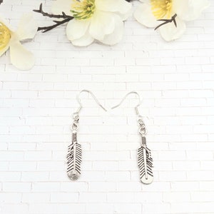 Silver Feather Earrings