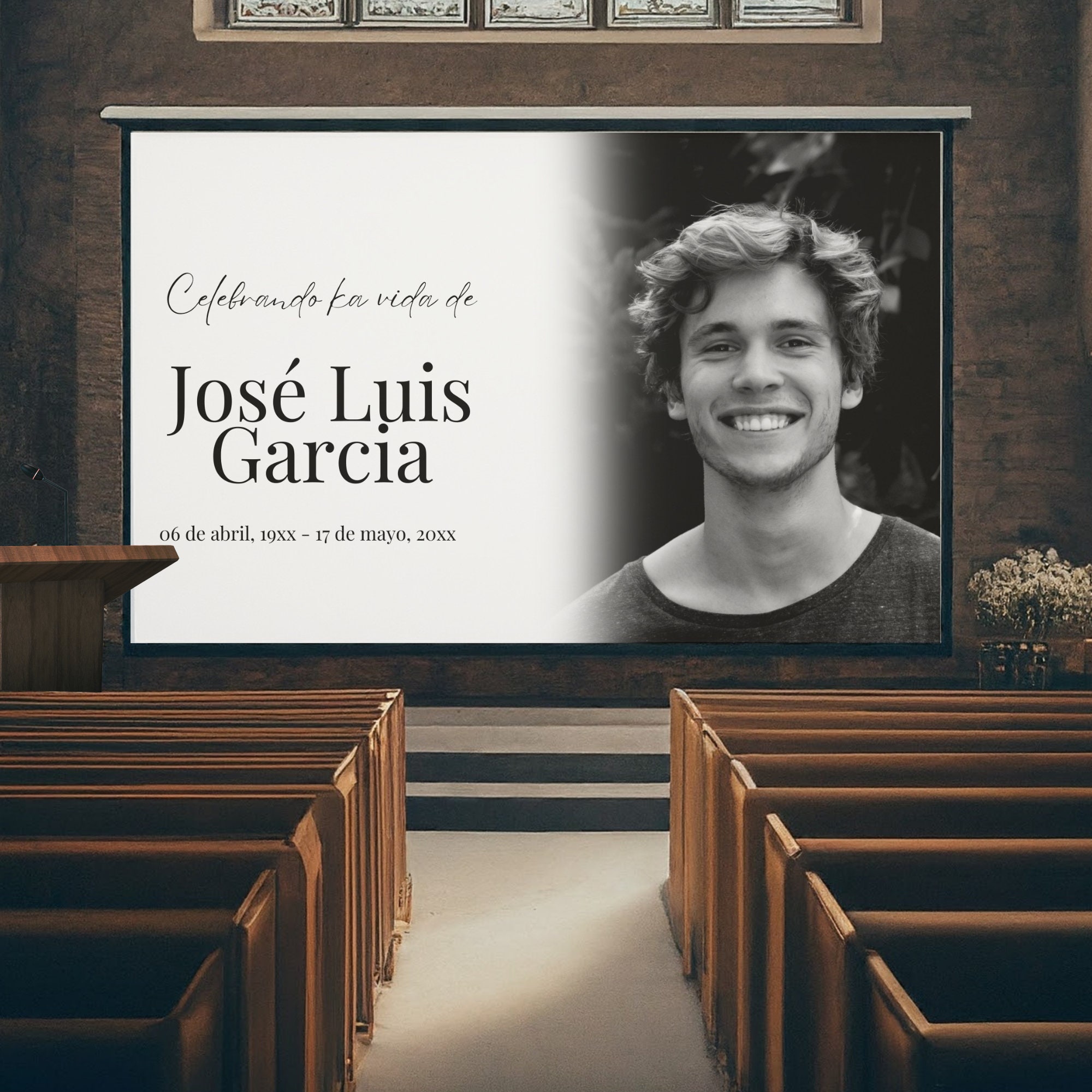 Funeral Slideshow Template, Spanish Celebration of Life Powerpoint ...